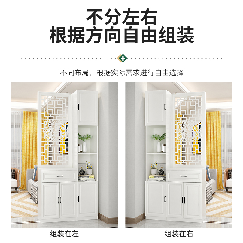玄关柜入户隔断柜客厅间厅柜实木收纳鞋柜K现代简约新中式酒柜挡