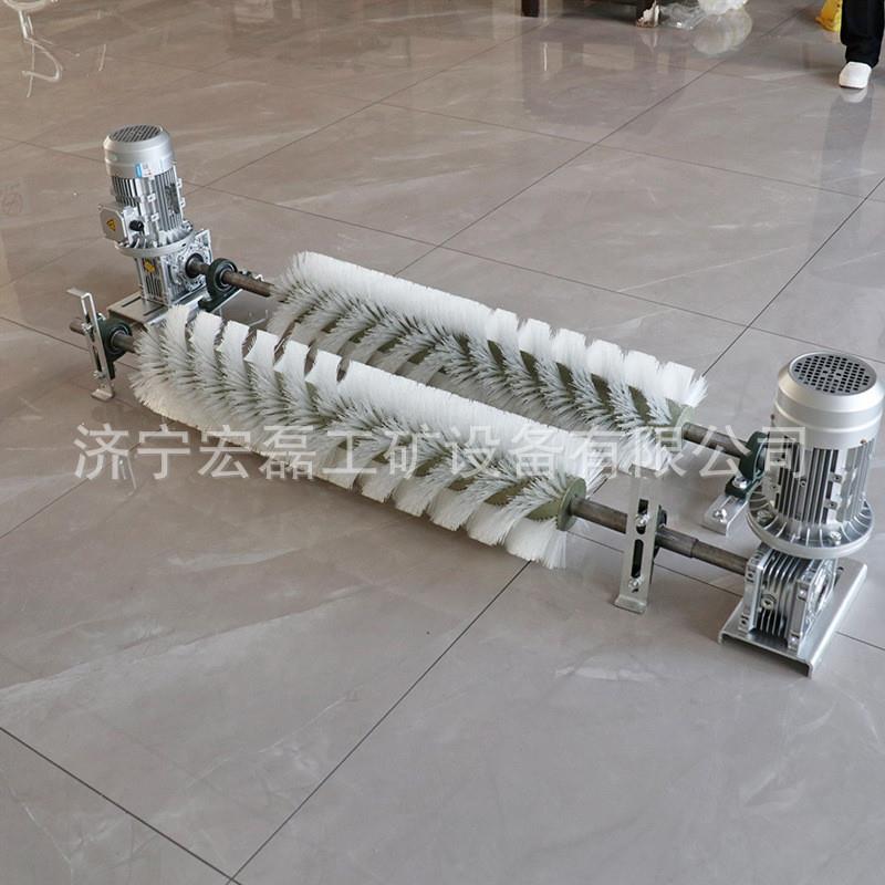 矿用无动力旋转式滚刷井下电动式滚刷除尘器皮带输送机清扫器毛刷