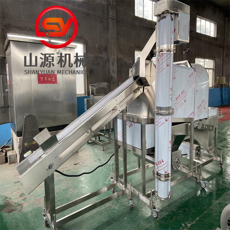 自产自销鸡米花上粉机 全自动滚筒式溜肉段裹粉机器 裹出鱼鳞状态