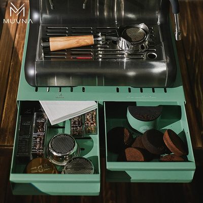 M双桶渣桶UVN慕盒A渣吧台盒抽屉式粉敲渣敲渣商用咖啡粉加厚威纳