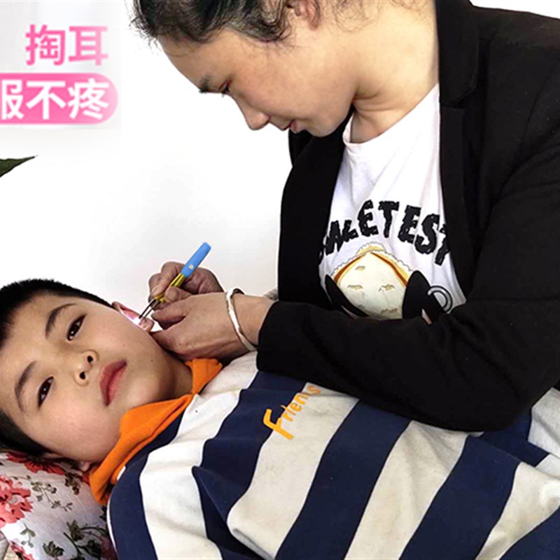 发光儿童镊子耳勺婴幼儿软硬两用可视挖耳神器掏耳朵头部带亮灯