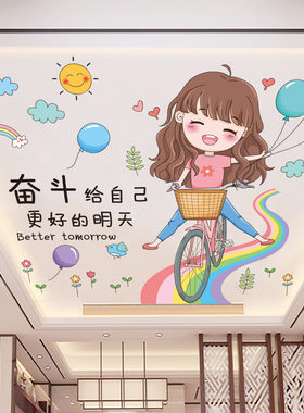 少女房间布置儿童卧室浪漫房顶墙顶天花板装饰贴纸自粘屋顶墙贴画