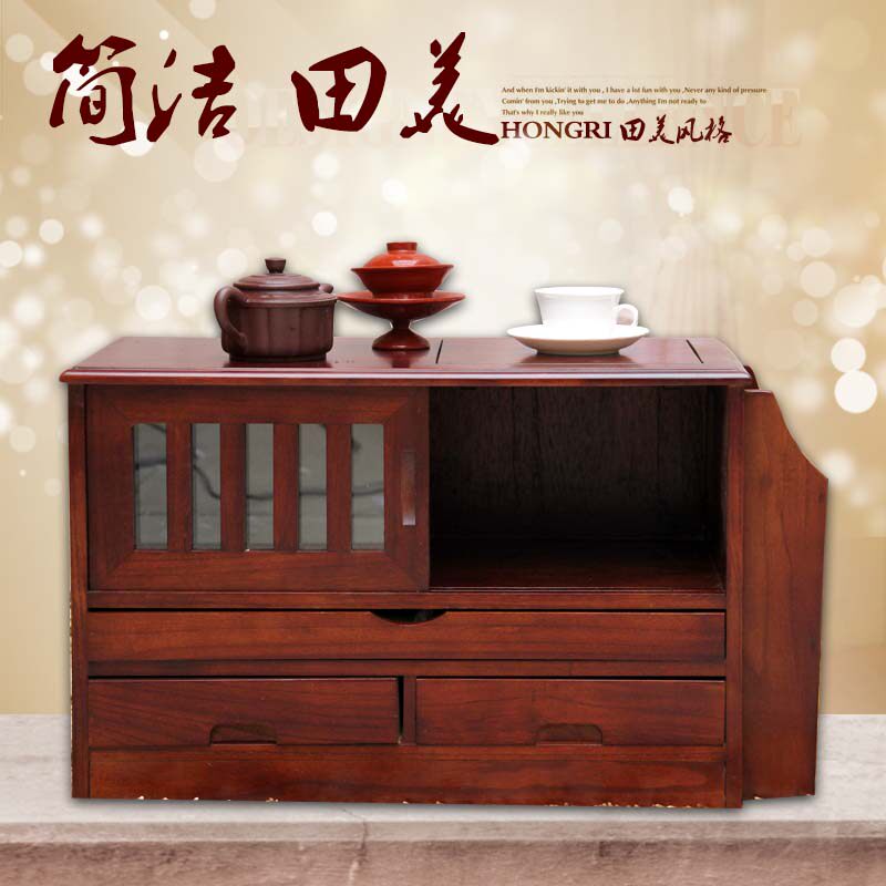 实木暖瓶架茶柜茶几茶桌矮桌多功能环保收纳柜榻榻米桌茶桌整装