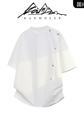 【品牌现货撤柜】KADM DEER美式击剑服正肩短袖T恤男宽松百搭上衣