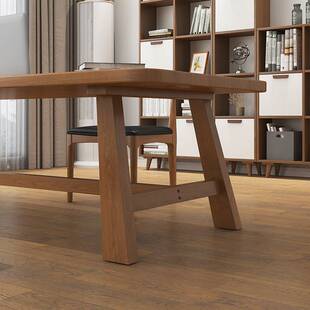 全实木客厅大长书桌双人学习桌子简约原木长条桌工作台家用书法桌