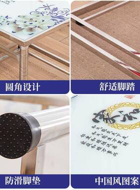 叠SUS304加厚家用不锈钢45152烤火桌取暖架炉正方形冬季电折组装