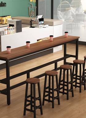 吧台家用靠墙高EYC脚桌阳台休闲小吧台吧桌简约长条桌商用酒桌椅