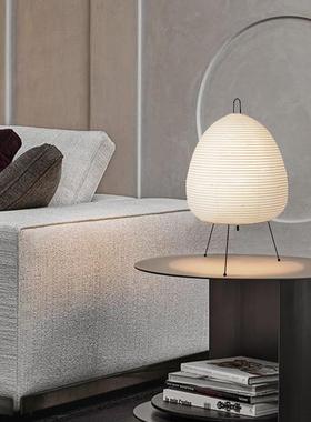 日式宣纸灯卧创意风简约厅室床FCG头客桌面装饰台灯设计感茶室书