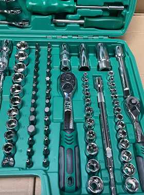 德国品RCK216质件汽修轮套装多功能套筒扳套手装组合套管棘板手修