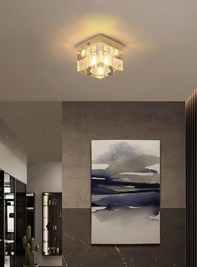 简约WBO方形家水晶过道灯文华东酒店门厅吸顶灯用玄关衣方帽间ELD