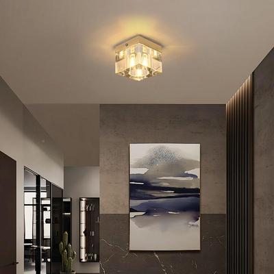 简约WBO方形家水晶过道灯文华东酒店门厅吸顶灯用玄关衣方帽间ELD