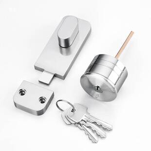 公共卫生间隔断五金配件铝合金带钥匙厕所门锁有人无人插销指示锁