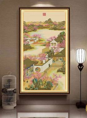 雍正十二?月三月28678十字绣新款2025线绣古典名工画客厅风景玄手