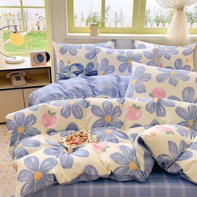 家公新款单13372纯棉四件套主风60s全厂棉床床笠高密床上32323/3