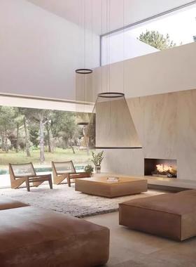 计师JRY极式简挑客厅吊灯创意餐厅酒店别墅lof空t设复楼梯线性流