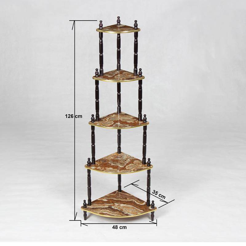 木三架五角层角落置物架纳收架花盆架（制每箱6OOC个装）花架家居