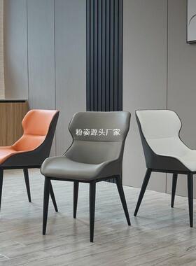 现代简约奢餐椅家桌椅子餐意式凳SIN子化妆轻椅酒店餐厅靠用背皮