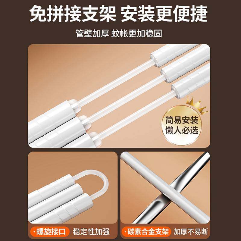 遮光防摔蚊帐床笠款床帘家用卧室纹帐婴儿童防止掉床蒙古包全罩式