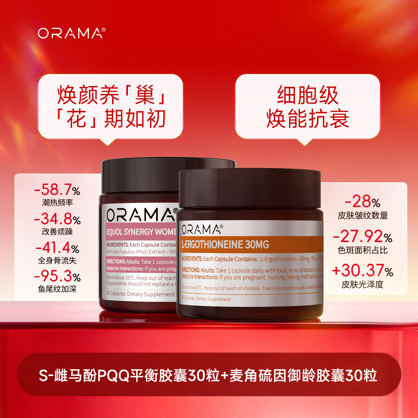 ORAMA麦角硫因胶囊雌马酚