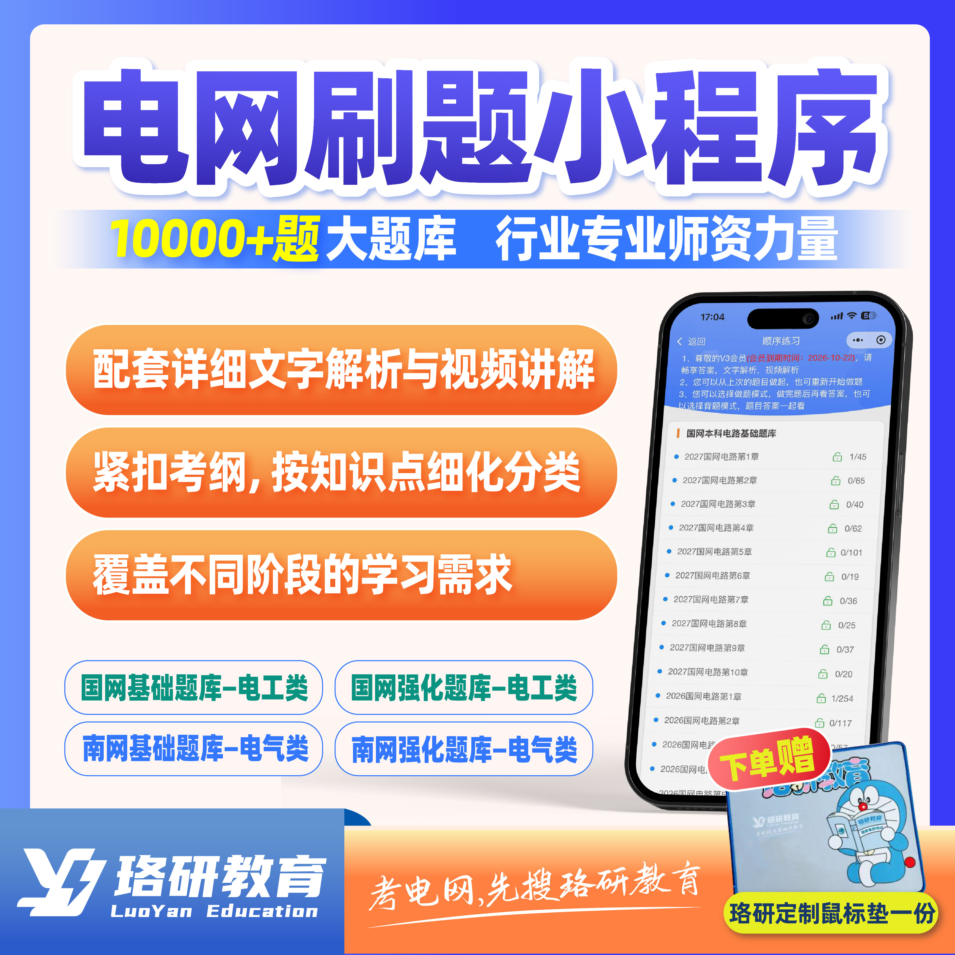 珞研国网南网真题题库小程序刷题