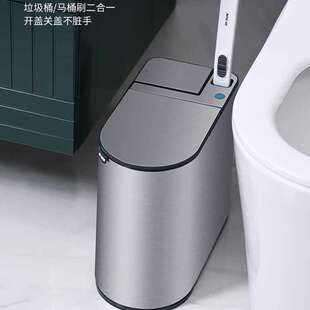 JAH厨房橱柜门挂式垃圾桶家用带盖壁挂无盖厨余悬挂式挂壁筒感应
