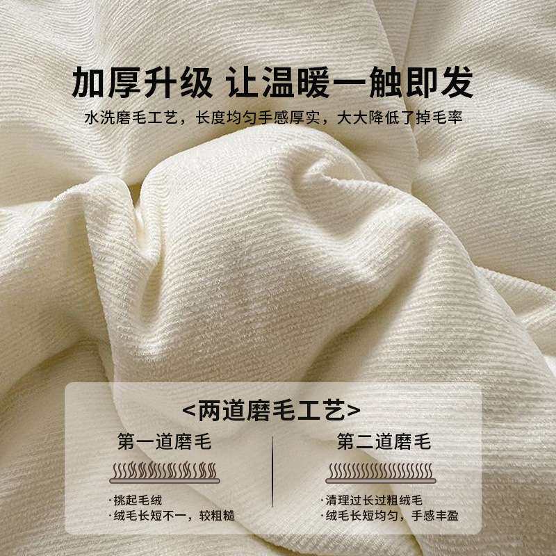 雪尼尔套件2025亲肤加绒四件套简约纯色单人床品套件学生宿舍磨毛