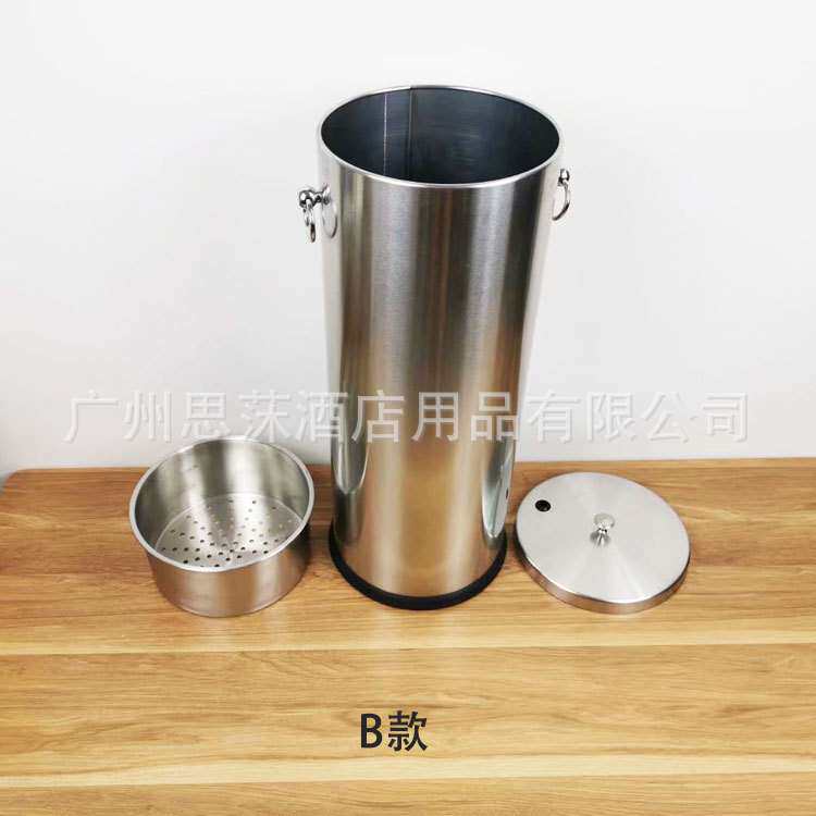 不锈钢茶水桶大号茶渣垃圾桶隔渣桶茶道接水桶过滤桶废水废渣桶小