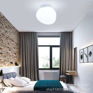 意大利 创意客厅餐厅书房过道卧室吸顶灯玻璃酒店床头鹅卵石壁灯