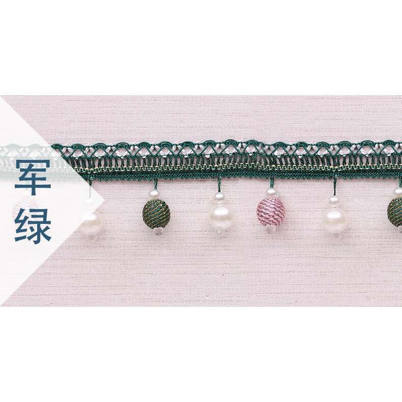 厂家直销 双色牛筋 纯色流苏织带 沙发窗帘珠子花边