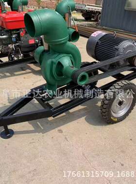 移动方便电机款8寸抽水泵 单杠柴油动力浇灌水泵工程基建排水泵