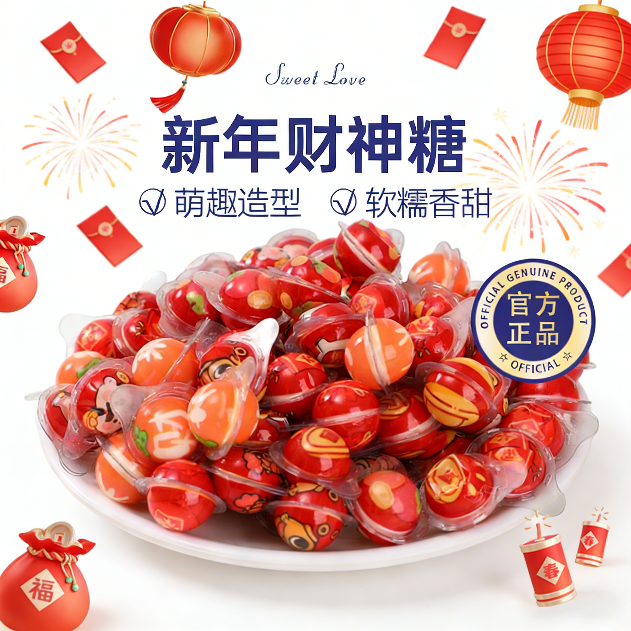 年货节糖果散装批发过新年零食礼物糖果2g财神爷造型迷你夹心软糖,零食/坚果/特产,软糖/果味糖/凝胶糖果,淘宝优惠券,粉丝福利购,淘宝优惠卷
