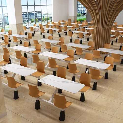快餐桌椅连体组合学校食堂员工饭堂高速服务区餐厅四人位连体餐桌