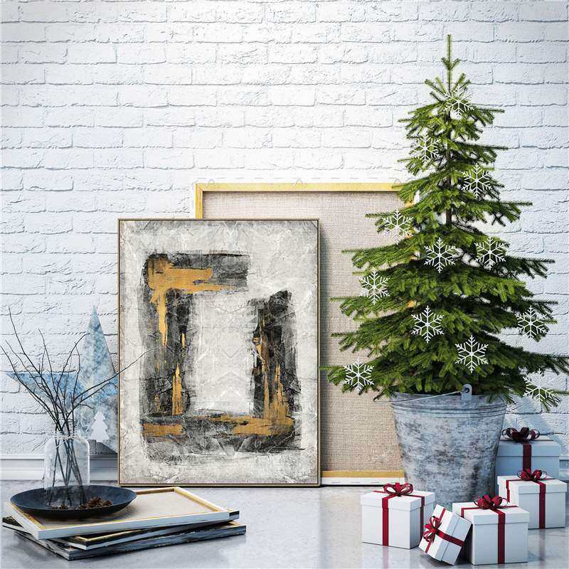 半手绘抽象美式肌理装饰画客厅卧室书房壁画挂画帆布画