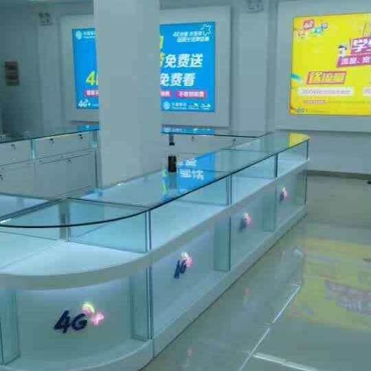 杭州惠利展柜厂加工木制惠利展柜HL5501手机柜台手机展示柜