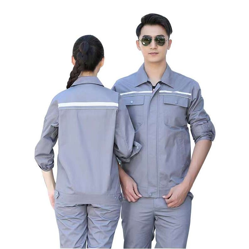防静电工作服夏季薄款短袖汽修厂加油站反光条耐脏工作服套装耐磨