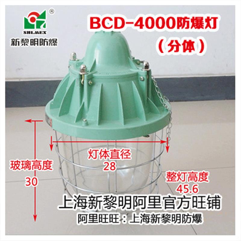 沈阳新黎明隔爆型防爆灯BCD-400分体可装150W节能灯现货