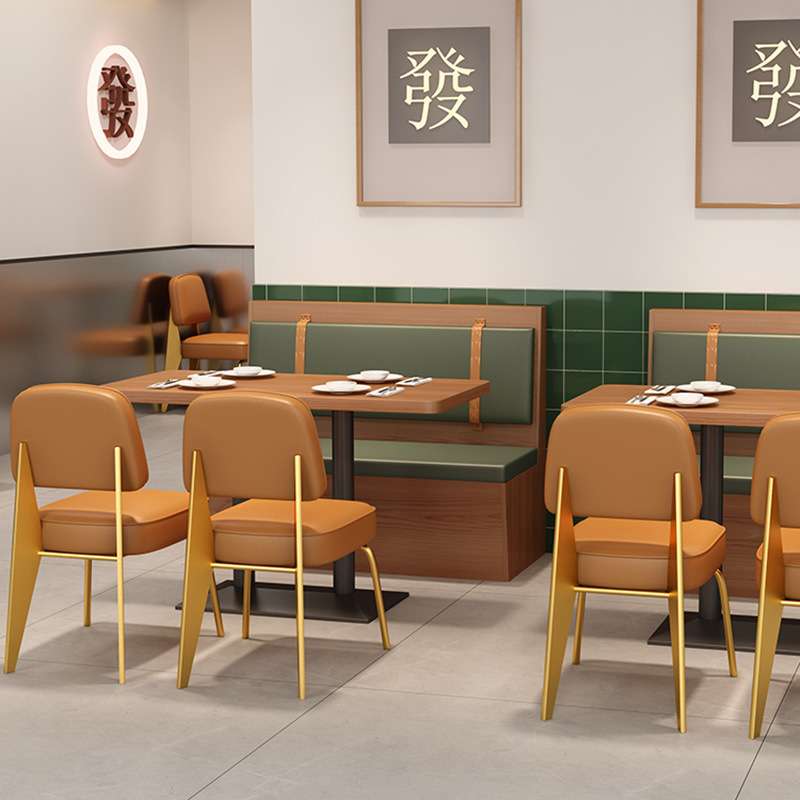 跨境出口中式实木卡座沙发 餐厅商用现代饭店面馆奶茶店餐厅桌椅