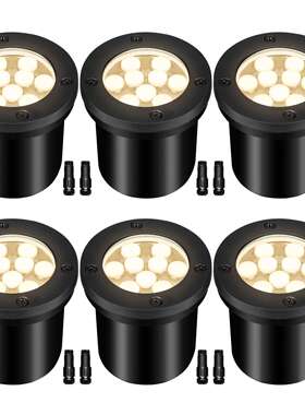 面95mm开孔9cm黑色埋地灯9x1w9w埋地灯灌胶地埋灯庭院射灯IP68