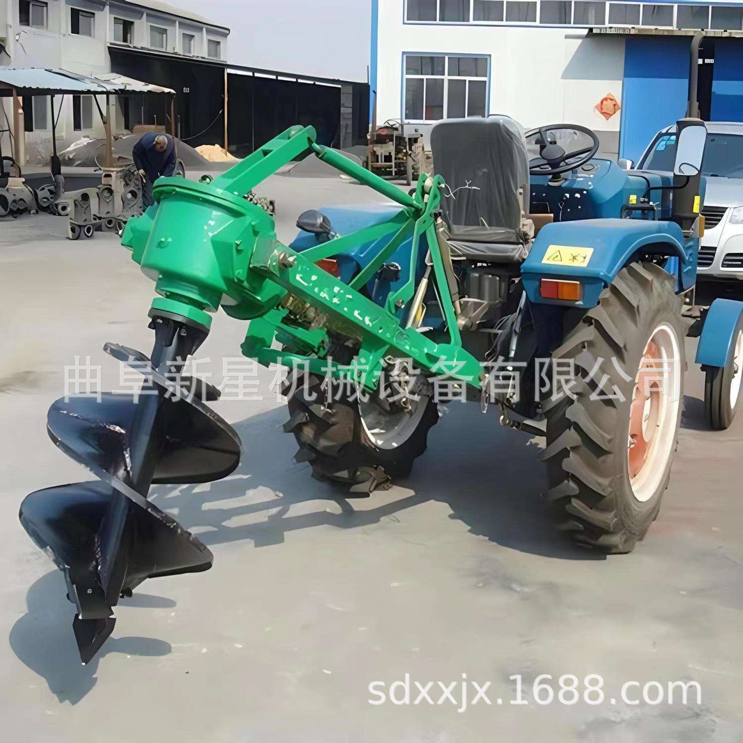 电线杆挖坑机 大型植树种树挖坑机 拖拉机四轮车带打坑机