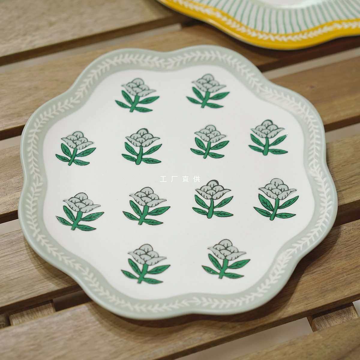 欧式法式立体花边花朵文艺陶瓷水果盘大平盘子甜品西餐盘子,玩具/童车/益智/积木/模型,遥控车升级件/零配件,淘宝优惠券,粉丝福利购,淘宝优惠卷