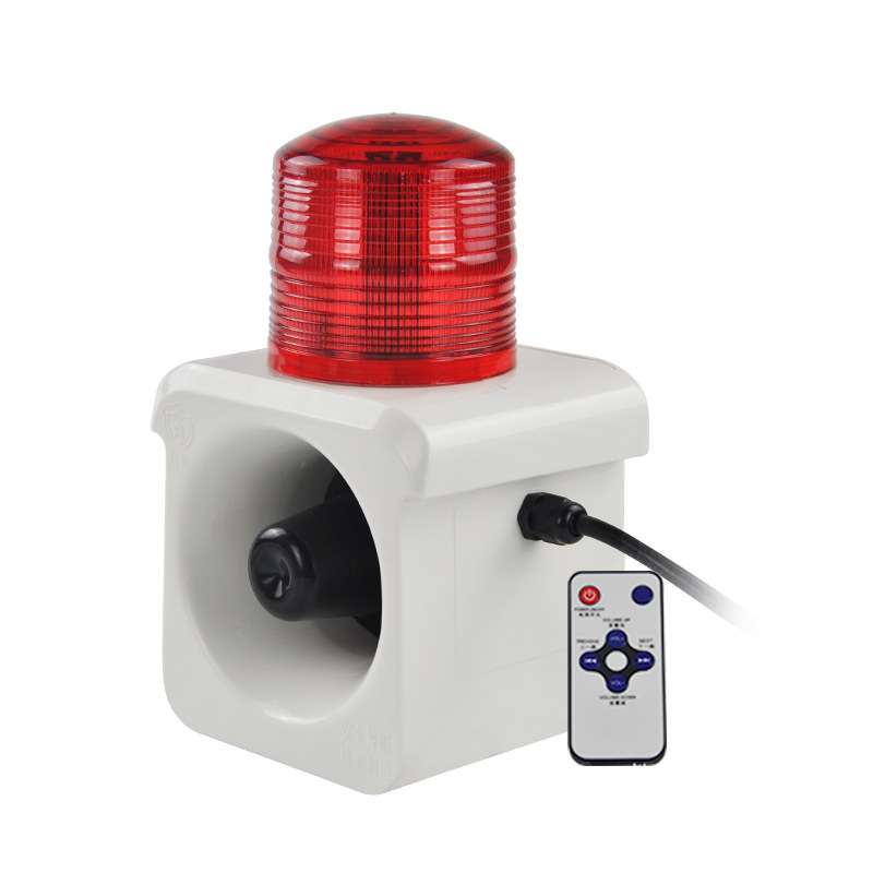鸿博YS-800W语音提示器喇叭220V 120分贝人体微波感应声光报警器