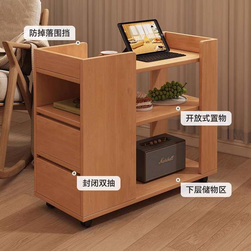 可移动床头柜小型家用卧室推车置物架多功能客厅茶几沙发边柜侧柜