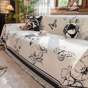 加厚毛毛纱沙发巾2024新款一整张全盖秋冬季防滑防猫抓沙发盖罩巾