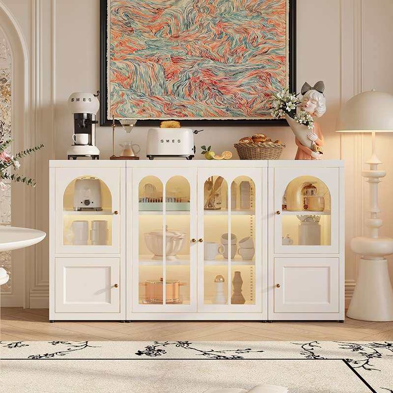 奶油风储物柜靠墙收纳柜子铁艺餐边柜厨房置物柜现代家用客厅边柜,玩具/童车/益智/积木/模型,遥控车升级件/零配件,淘宝优惠券,粉丝福利购,淘宝优惠卷