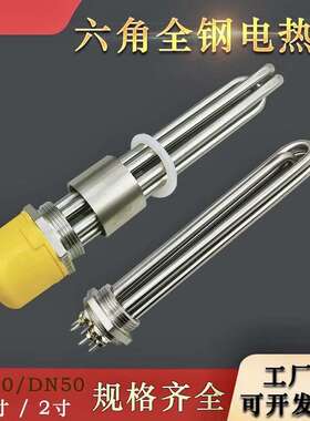 dn40工业级大功率水箱加热管380V锅炉空气能50紫铜电发热棒220伏v