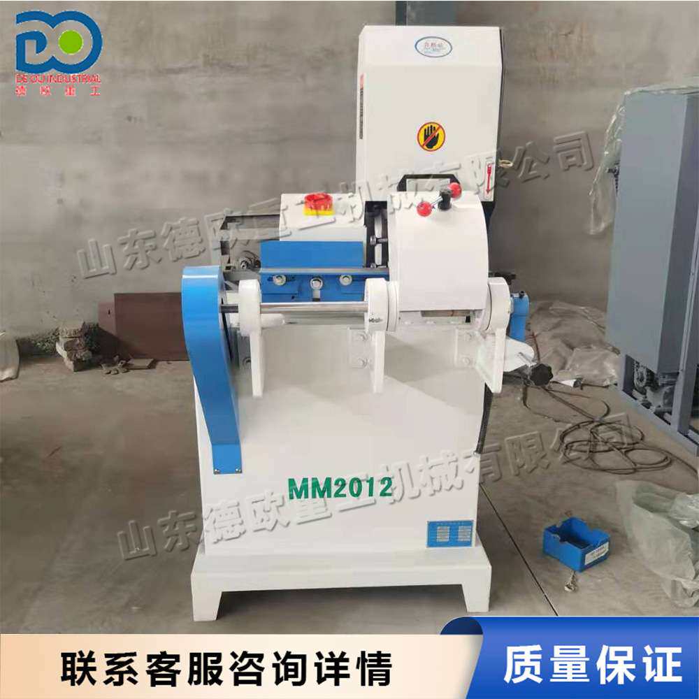 拖把杆表面毛刺圆滑机 双砂带圆棒砂光机 小型木工圆木棒打磨机