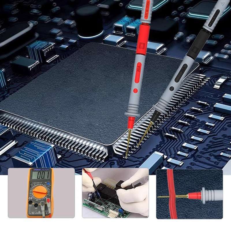 万用表表笔高精度数字表多功能特尖极细刺破探针电工测试夹子钩钳图片