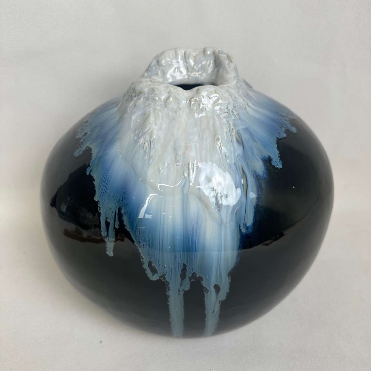 现代新中式中古风手绘水墨陶瓷花器杨桃造型摆件桌面酒店样板间