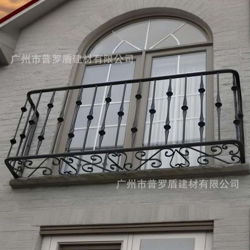 深圳欧式复古铁艺护栏别墅院子围栏户外锻造栏杆自建房院墙护栏
