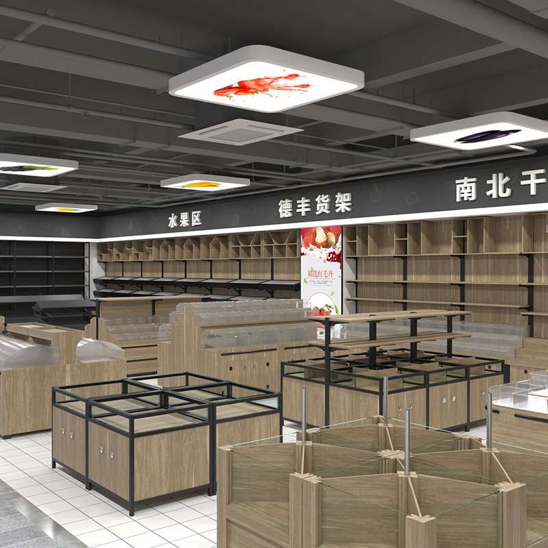 大型超市商场货架靠墙单面形象柜干货货架展示架鸡蛋架